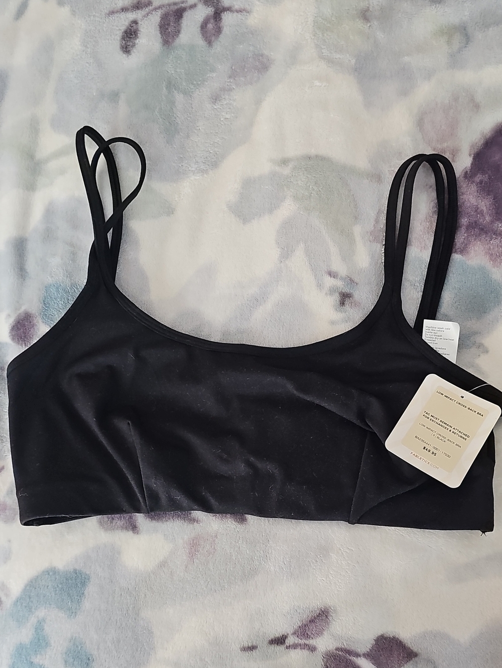 Fabletics Black Double-Strap Bralette